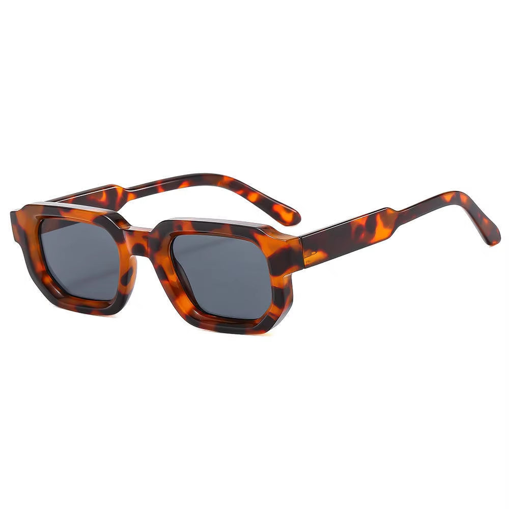 Men Vintage Rectangle Frame Sunglasses Fashion Retro Sun Glasses Luxury Brand Design UV400 Shades Eyewear Women Goggles